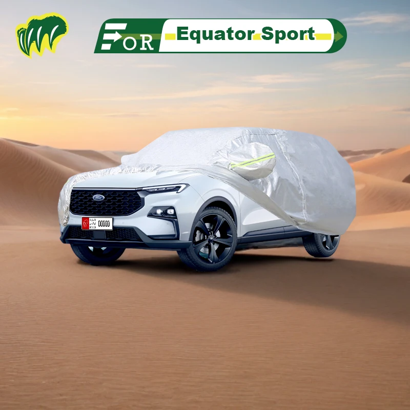 

For Ford Equator Sport EcoBoost PLUS Hatchback Car Cover Waterproof Outdoor Cover Sun Rain Protection with Lock and Zipper Door