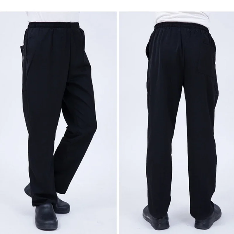 Unisex Chef Pants Cook Chef Bakery Pants with Elastic Waist Hotel Restaurant Kitchen Work Long Food Service Uniform chef pants chef work clothes