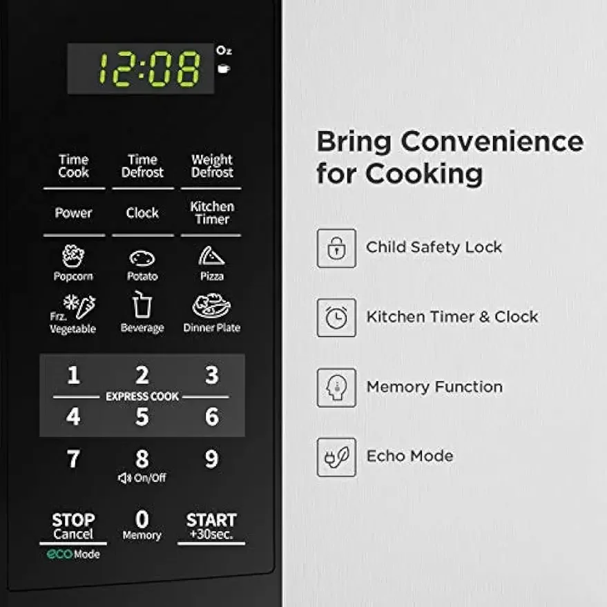 Countertop Microwave Oven 0.7Cu Ft 700W with Sound on/Off 3