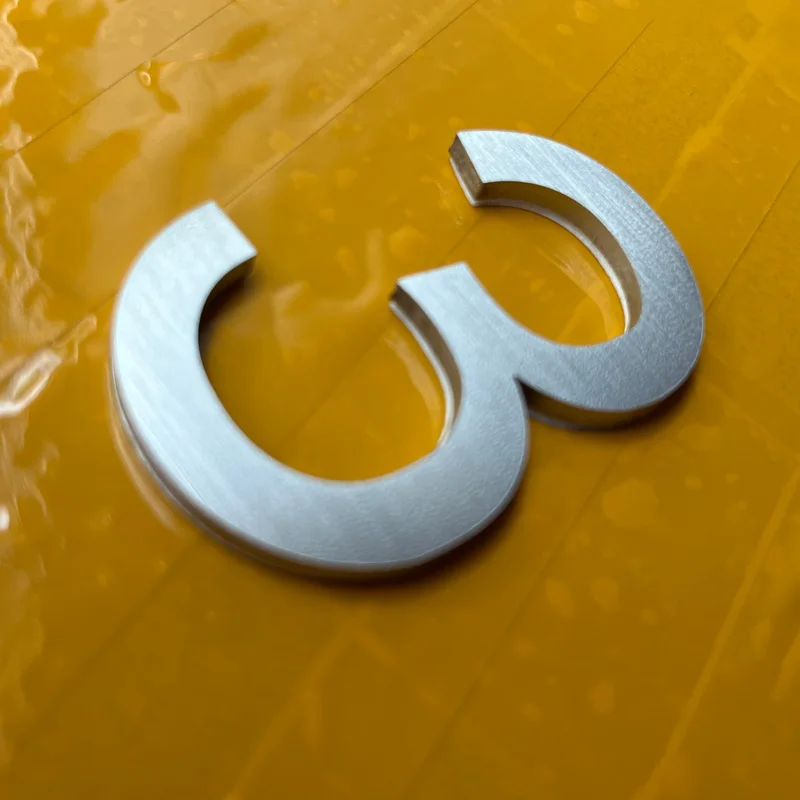 60mm Stainless Steel Number Stickers 0 To 9 Metal Self-adhesive Arabic Number Signs House Numbers For Doors Mailboxes Lockers house number signs house numbers