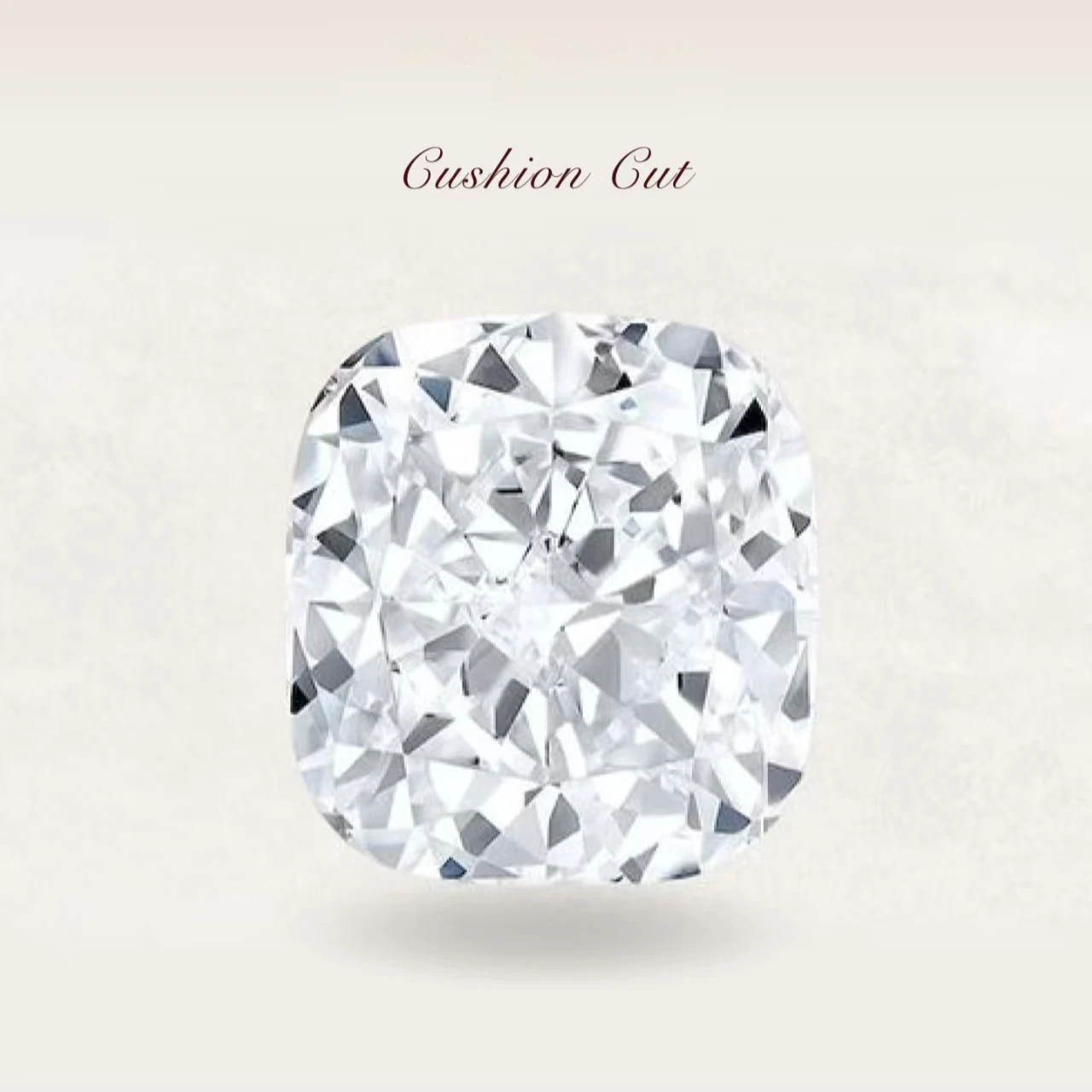 Cushion shape laboratory grown diamond with IGI certificate 1ct 1.5ct 2ct 2.5ct 3ct D/E/F/G color VS-VVS clarity