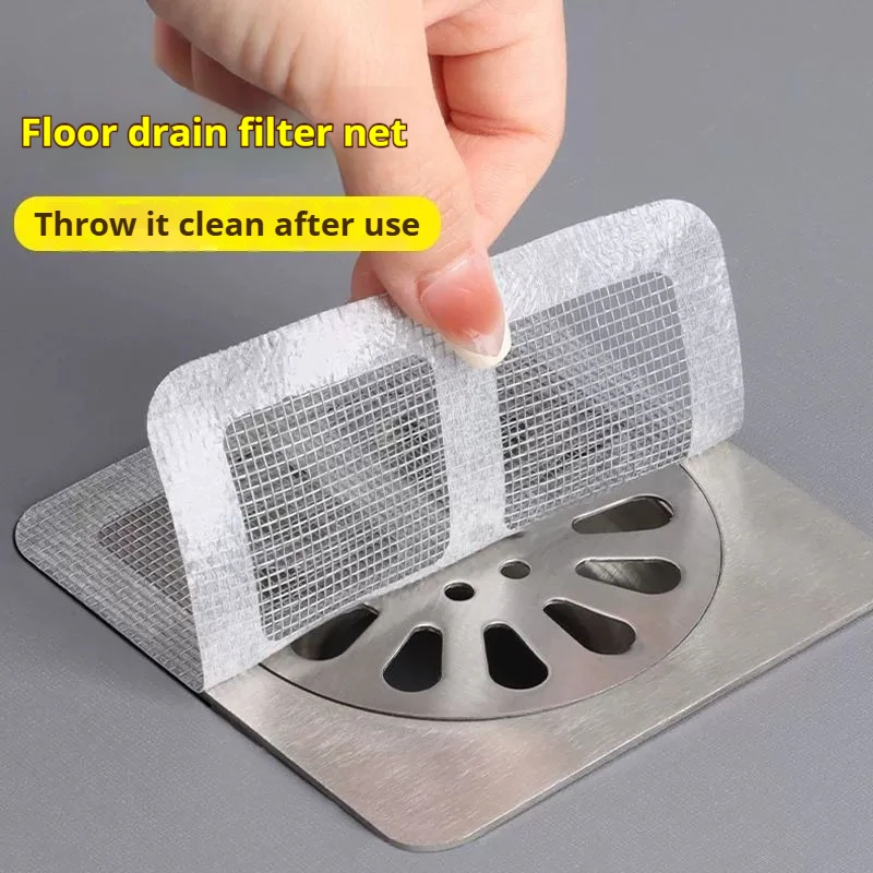 20-100PCS Floor Drain Patch Disposable Anti-Clogging Filter Patch Bathroom Sewer Hair Catcher Kitchen & Bathroom Clogging Tools