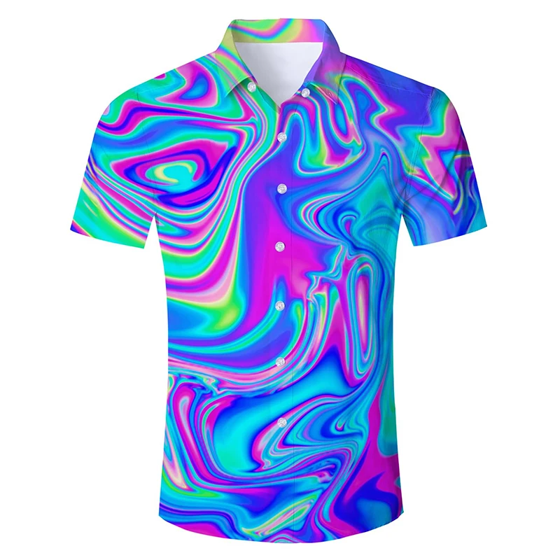 thumbnail image 1 of Camisas hawaianas de verano para hombre, camisa de playa con estampado 3D de gato divertido, camisa informal de manga corta con botones, vestido Aloha, ropa, 1 of 5