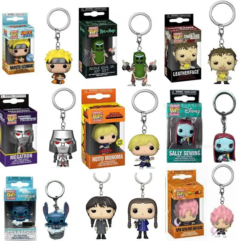 Funko POP Llavero Disney Sally Sewing South Park Stan the Office Prison Mike Leatherface Trans Formers Friends Addams Modelo de juguete