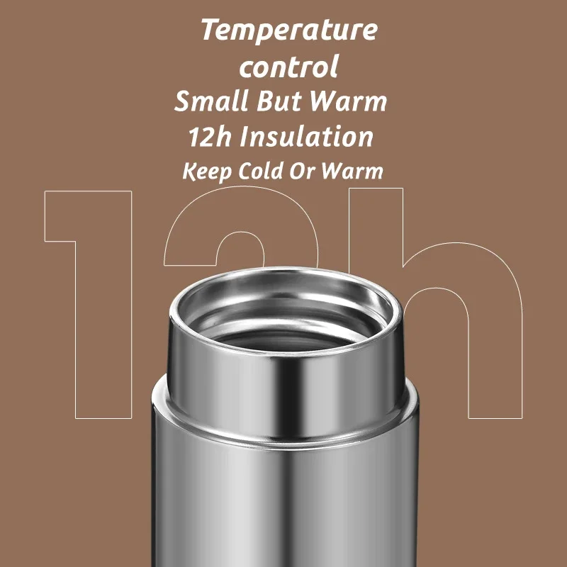 120ml Mini Portable Thickened Stainless Steel Vacuum Thermos Cup Thermal Insulation Pocket Cup Small Capacity Small Water Bottle