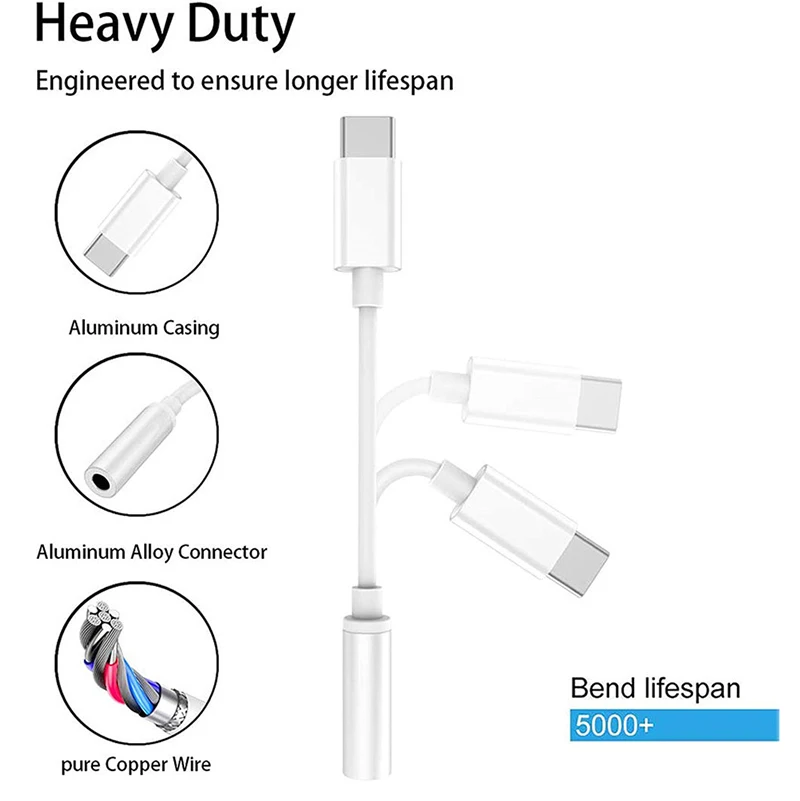 Adaptador de auriculares USB C para Samsung A53 A54 S23 Ultra S22 S21 S20  FE Galaxy Z Flip 5 Fold 4 USB C a 0.138 in Dongle adaptador de audio  estéreo