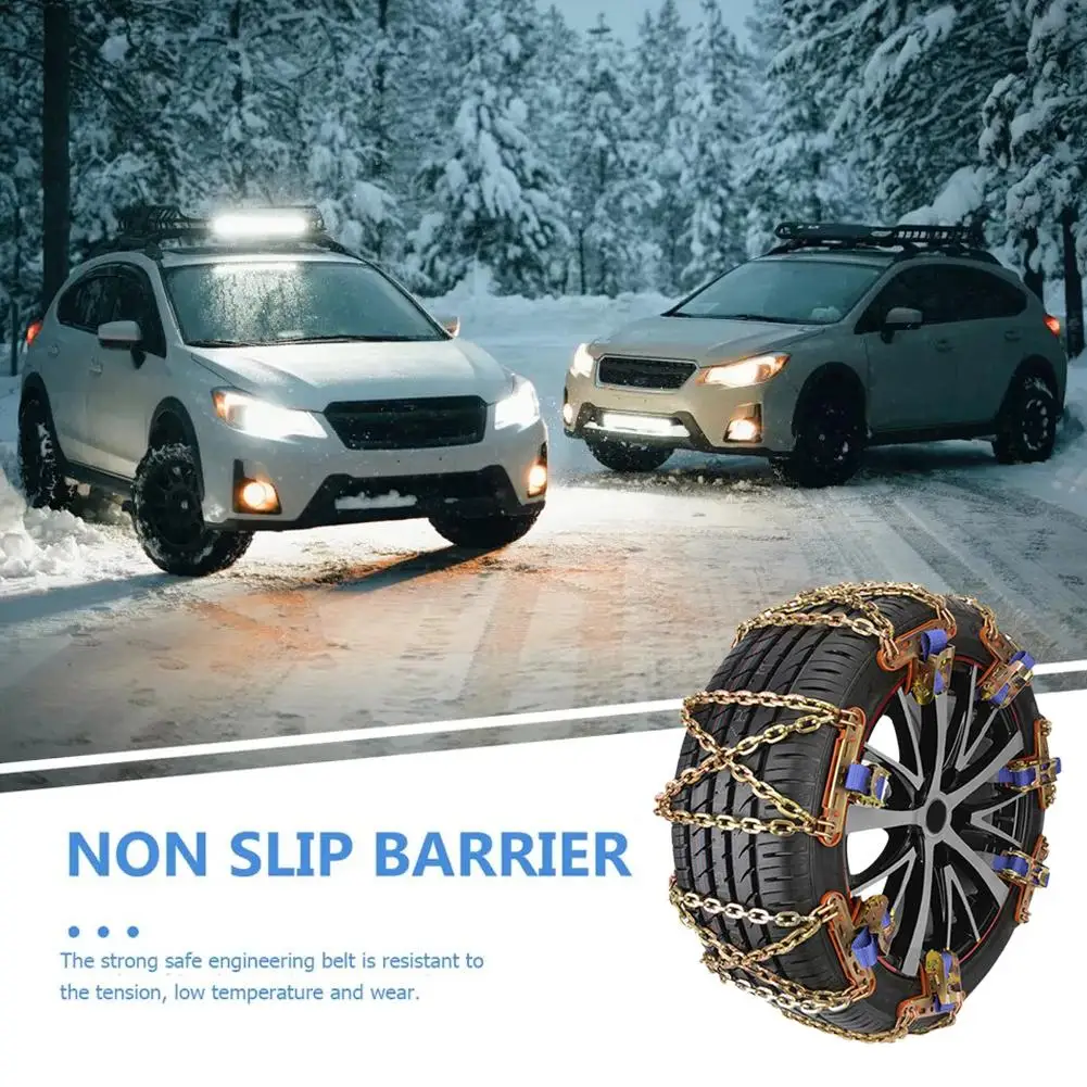 1pcs Car Tire Anti-skid Chain Chain Sedan Suv Universal Off-road Vehicle No Need For Jack During Winter Driving Anti G8x3