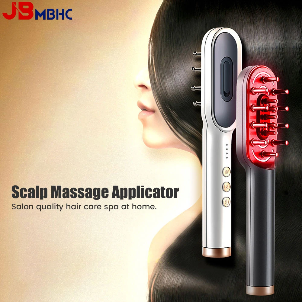 

EMS Hair Growth Scalp Massage Comb Red Light Therapy Electric Vibration Portable Microcurrent Medicine Applicator Hair Nourishin