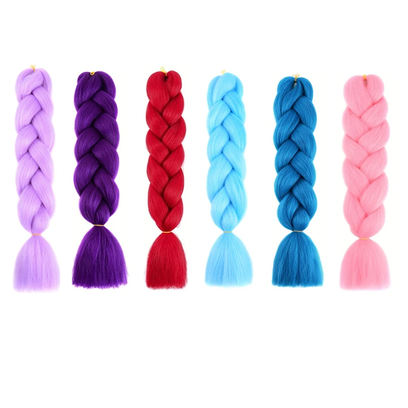 24 Inch Synthetic  Jumbo Braids Extensions Braiding Hair  Ombre Color  Hair for Women Braid