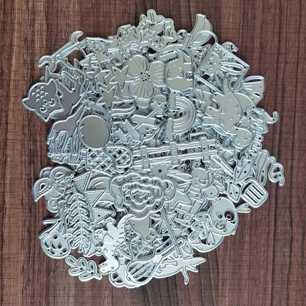 Metal Cutting Dies Small Animals Leaves Letters Flower for Scrapbook Stencils Mystery Box Randomly Selected Lucky Bags