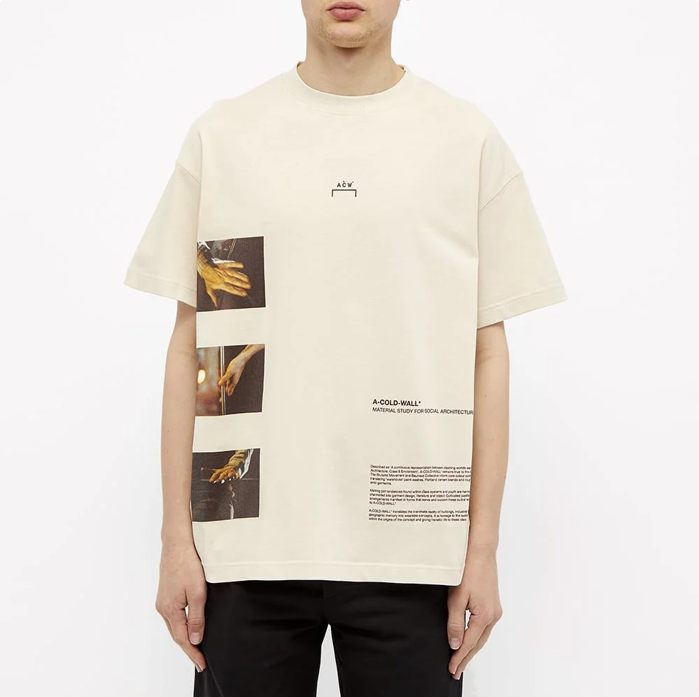 Street Photo Palm Print A-COLD-WALL Tshirts Cotton Round