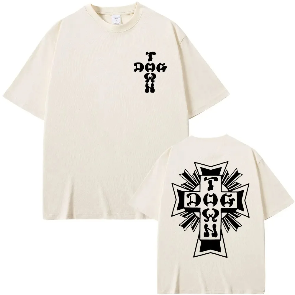 Best Famous Dogtown Graphic Black White Logo Print T Shirt Men Women Hip Hop Punk Rock Tee Streetwear Male Fashion Casual Tshirt