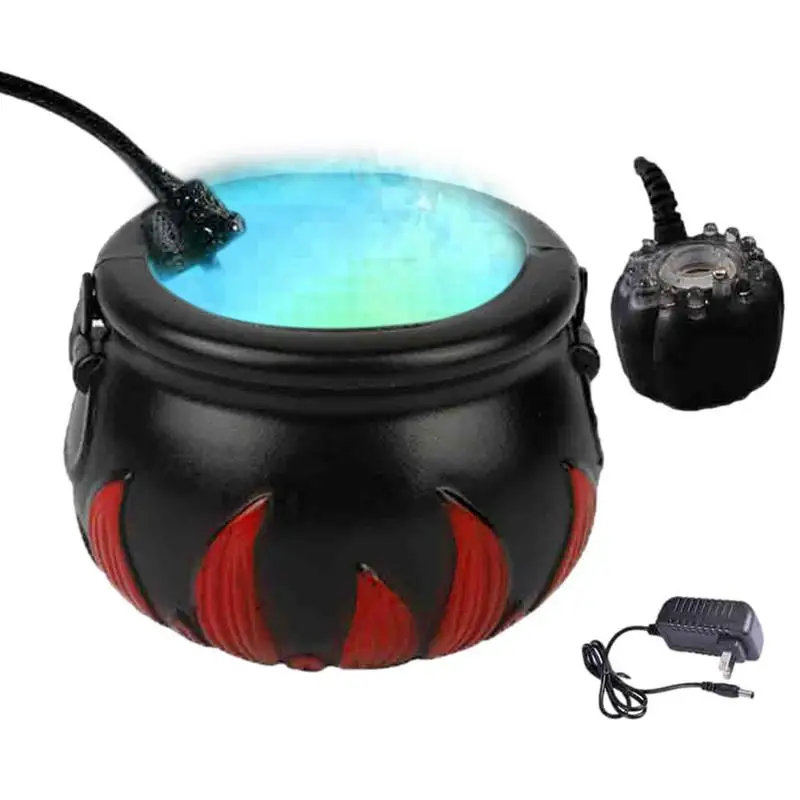 

Witch Cauldron Fogger Хэллоуин СВЕТОДИОДНЫЙ Mist Maker Fogger 12 Светодиодный Светильник Цвет меняющий цвет