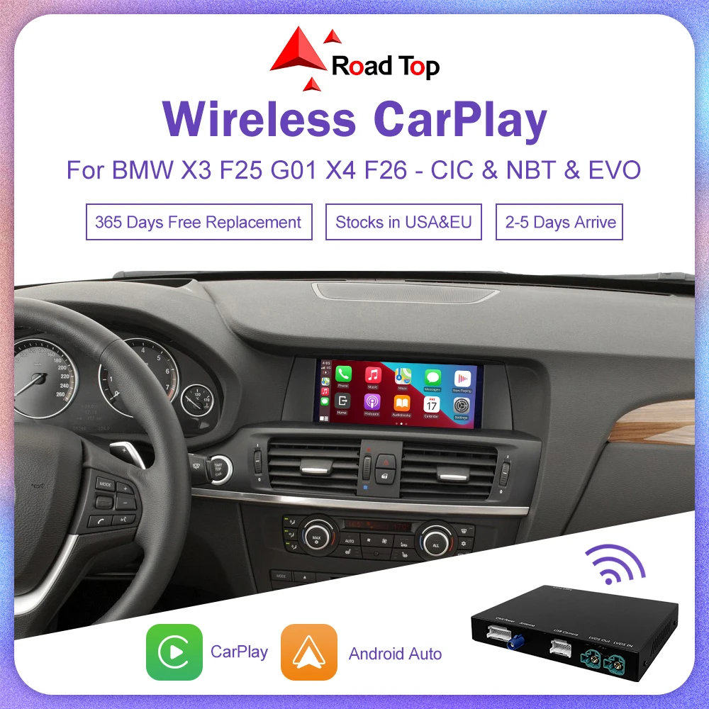 Apple-CarPlay-Kits-sem-fio-AirPlay-Android-Link-Espelho-BMW-X3-F25-G01 ...