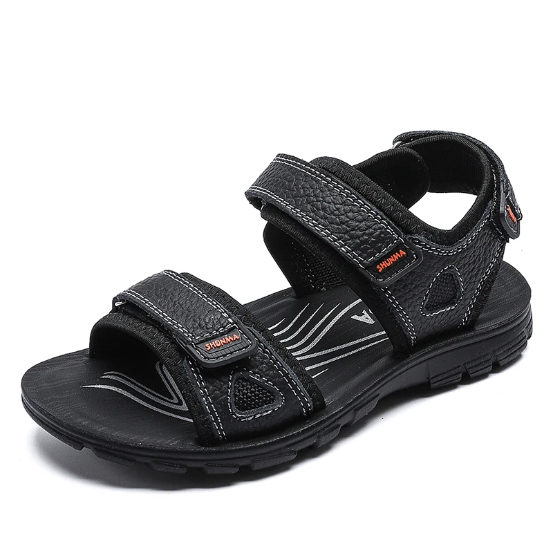 Summer Leather Children Sandals Boy Sneaker Shoes New Design Non-slip Breathable Kid Sports Outdoor Waking Sandals for Boy baby shoes kids shoes children sandals kids sandals beach shoes