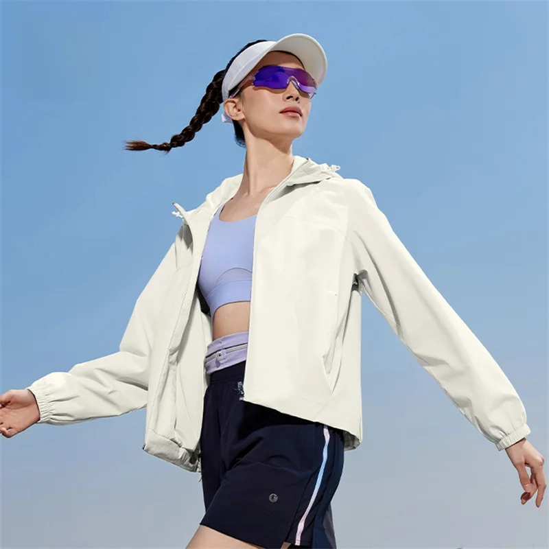 조던 여성용 윈드브레이커 봄 신상품 야외용 후드 방수 QDBFD2253235 스포츠웨어 캐주얼 의류 폴리에스테르 섬유