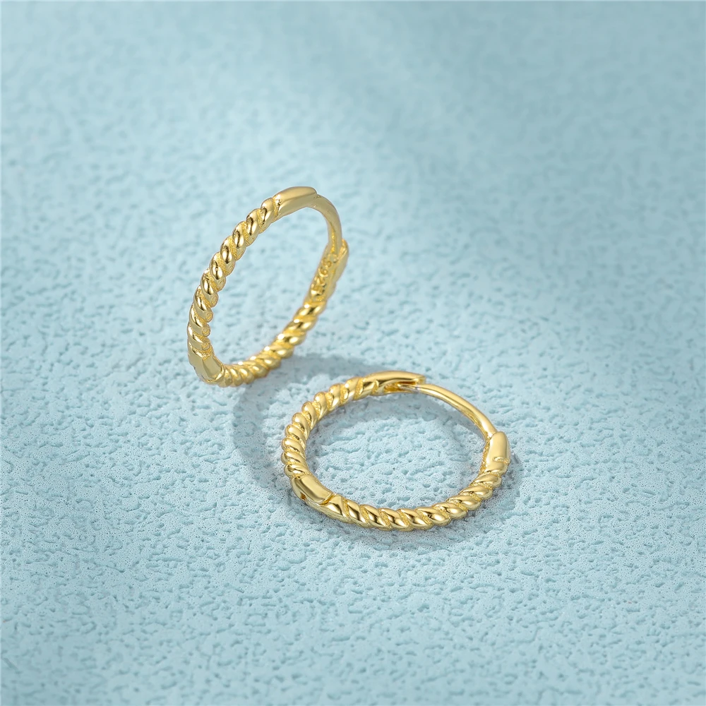 Silver Hoop Earrings ROXI Minimalism Round Heart Pin Crystal 925 Sterling For Women Glossy Jewelry