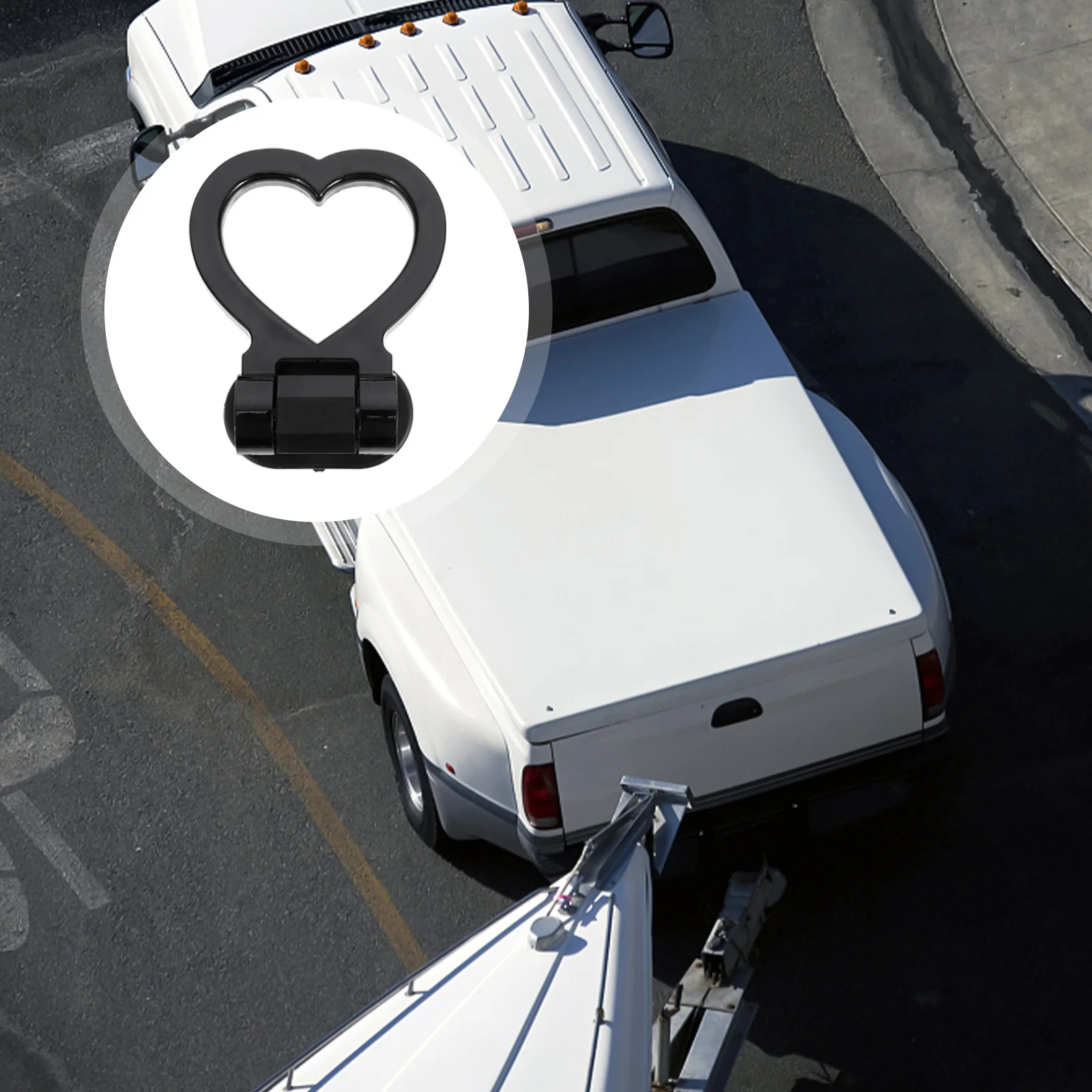 

Trailer Hitch Front Bumper Tow Hook Decor Decorative Universal Ring Ornament Bar Plastic Abs Car Traction