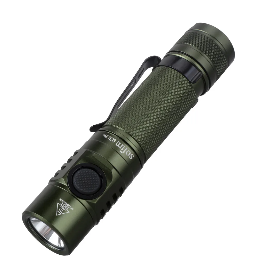 

Sofirn SC31 Pro-Green Powerful 2000LM 18650 Flashlight SST40 5V/2A Portable Rechargeable LED Lantern USB C Torch Anduril 2.0