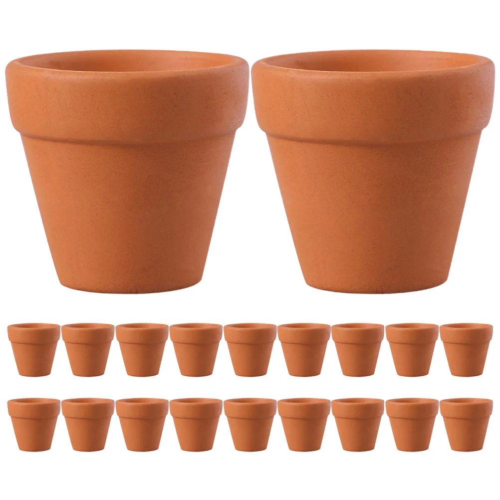 20 Pcs Terracotta Flower Pot Mini Pots Indoor Small Plant Clay for Plants Cactus Office 3