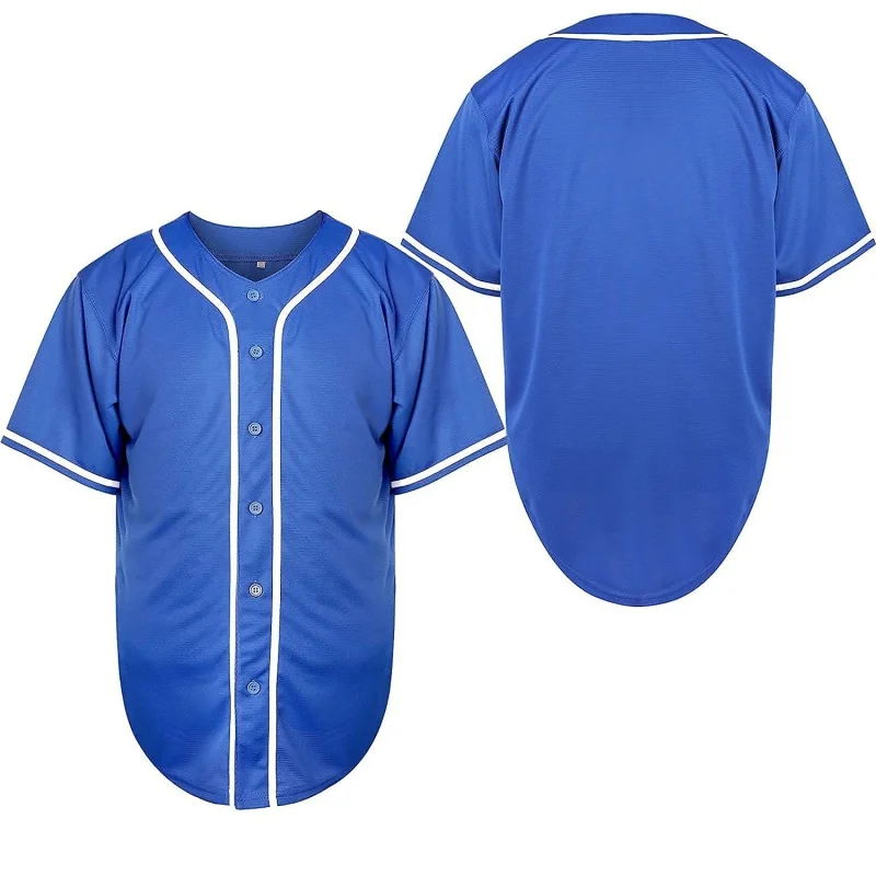 Baseball T-shirt Mens Sportswear Hip Hop Loose Tops Blank Shirt Short Sleeve Sports Baseball Jersey