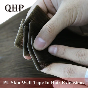 Natural Tape In Human Hair Extensions Straight Skin Weft Adhesive Invisible Tape Hair Brazilan Virgin Hair Extension 12"-26" 50g