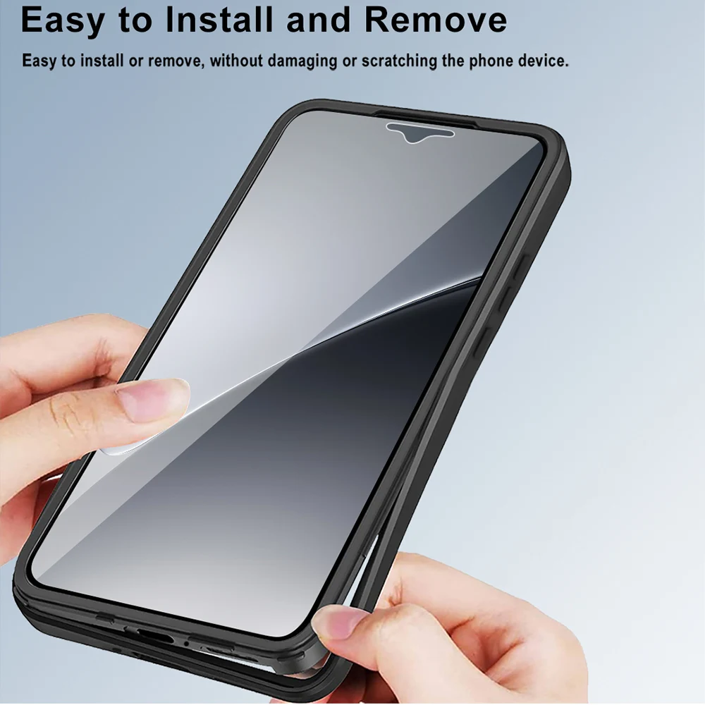 Ultimate 360° Full-Cover Armor Shockproof Case with Soft Bumper and Clear PET Screen Protector