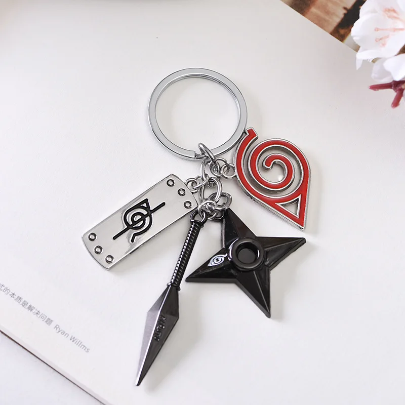 thumbnail image 1 of Llavero Naruto Anime Kunai Shuriken Konoha Ninja para llaves de coche, bolso, mochila, baratijas, llavero, accesorios, joyería para mujer y hombre, regalo, 1 of 5