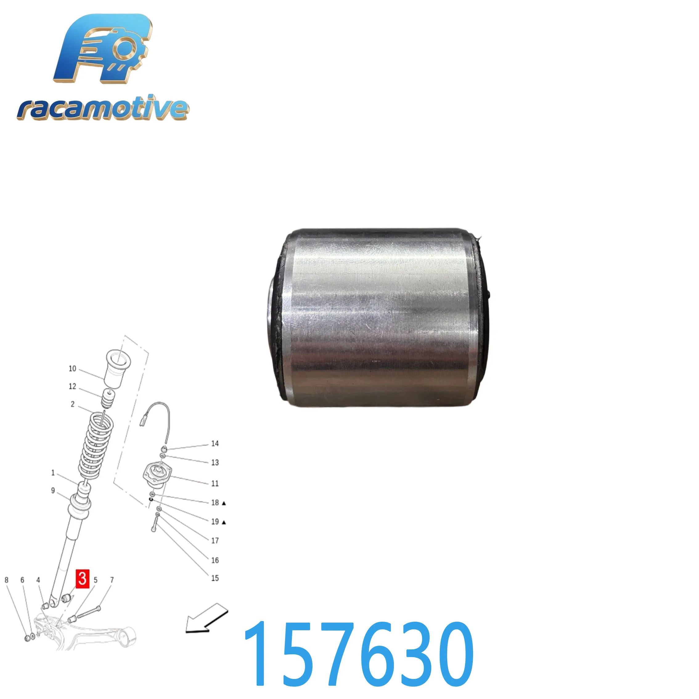 157630 per Ferrari 458/488/599/F430 Maserati GRAN TURISMO M145, GRANCABRIO M145, Quattroporte M139 Giunto Sferico Ammortizzatore - immagine 5