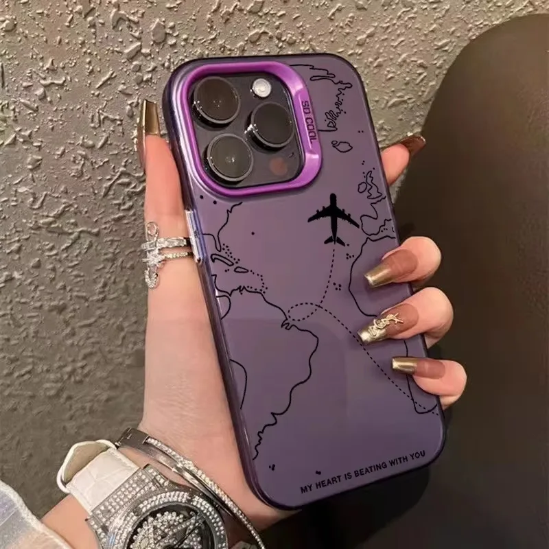 Fashion Airplane Route Travel Phone Case