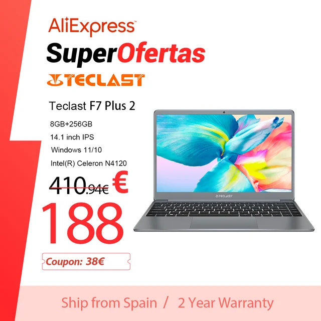 Teclast F7 Plus 3 Laptop 14.1 1920 X 1080 8gb Ram 256gb Ssd Intel Gemini  Lake N4120 Windows 10 Dual-band Wi-fi Notebook Usb 3.0 - Laptops -  AliExpress