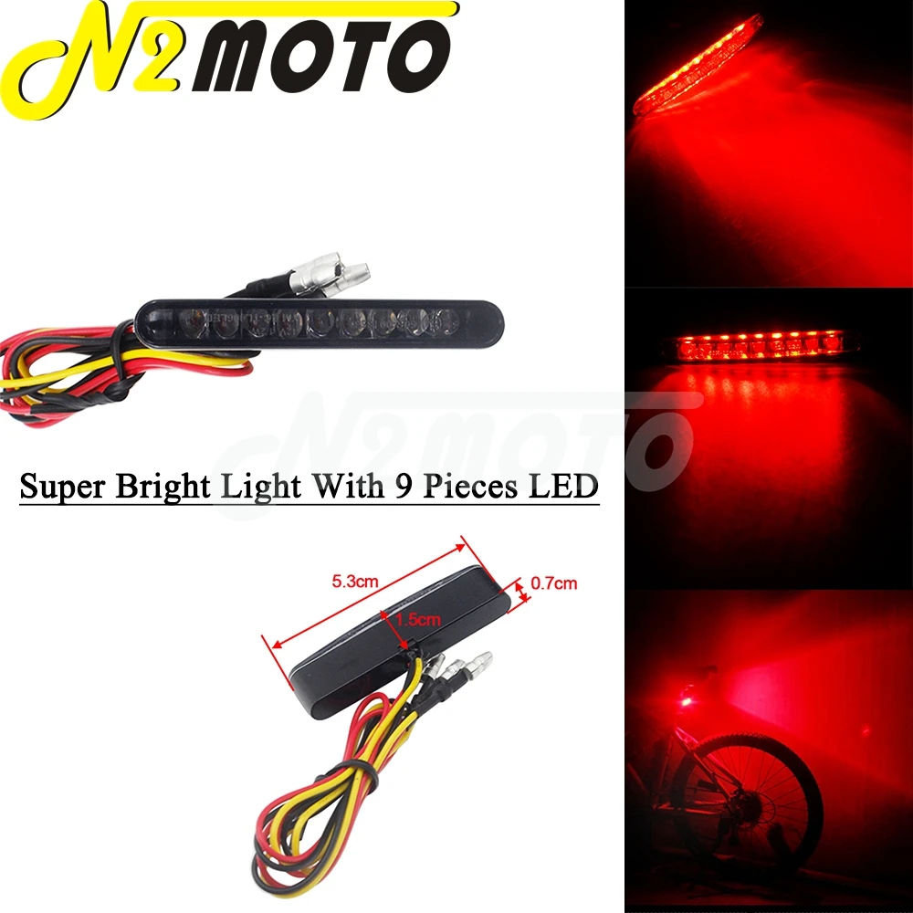 Mini feux arrière LED V3.0 Moto Stop / Veilleuse Universel - 12V