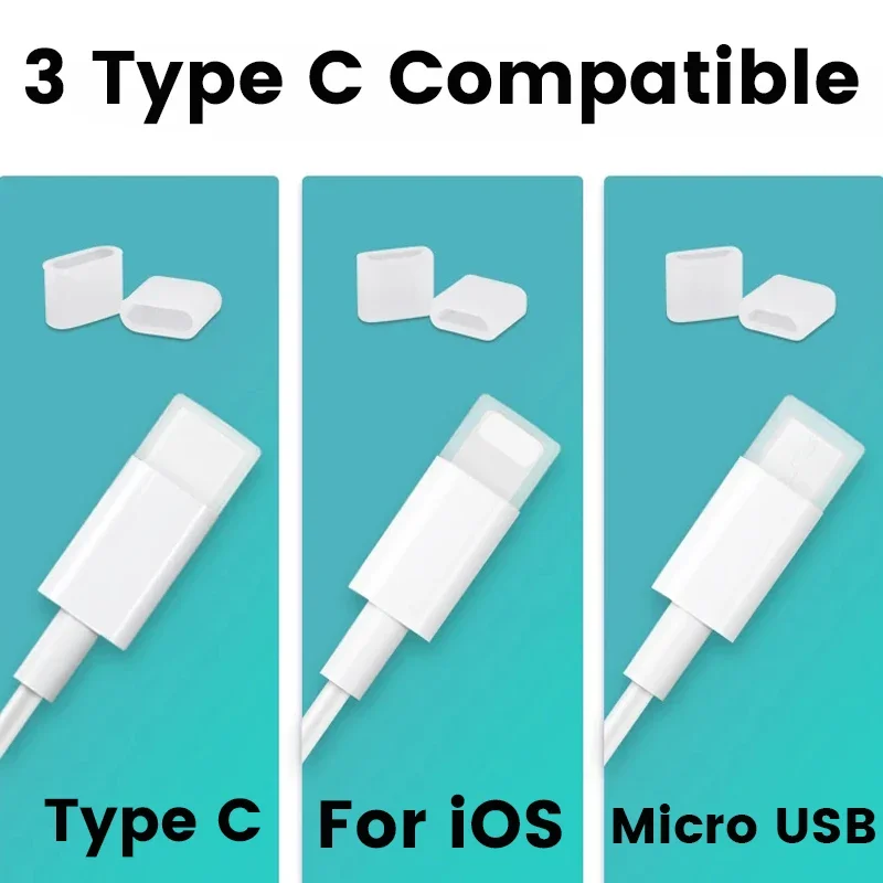 Universal Dust Plug Protective Cover for Charging Ports (1-10 Pack) - Waterproof and Dustproof Caps