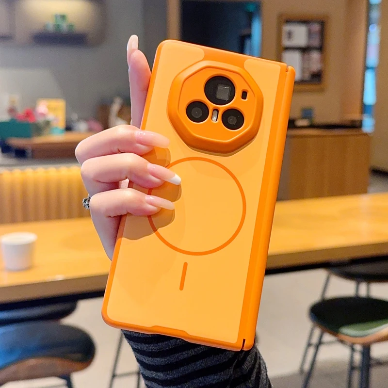 Enhanced Product Title:  
Matte Texture Magnetic Foldable Shockproof Phone Case with Anti-Oxidation Finish