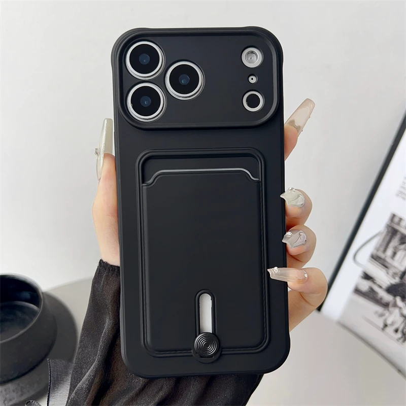 Vibrant Candy Color Shockproof Wallet-Style Silicone Phone Case