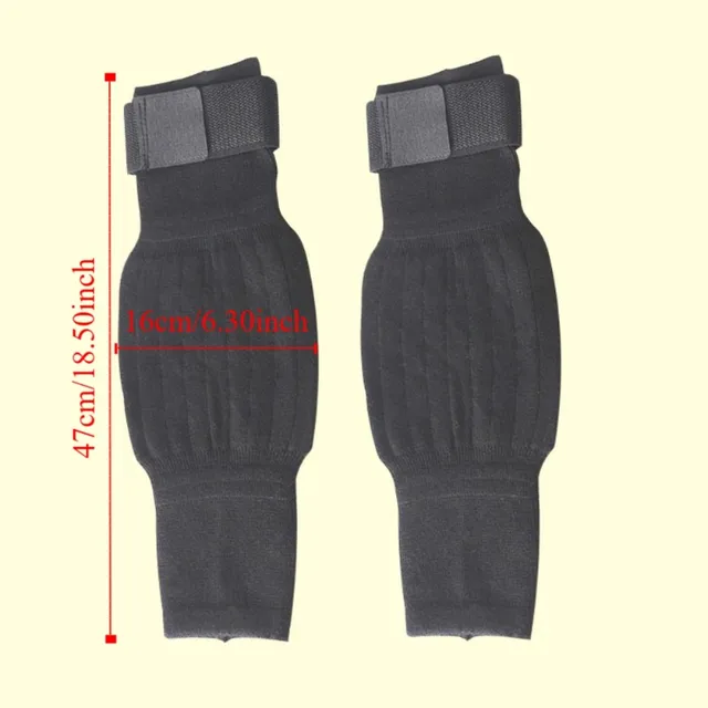 Cold-proof Warm Knee Pads Windproof Elastic Thick Knee Protector with Straps Wraps Leg Thermal Leg Warmers Old Cold Legs 5