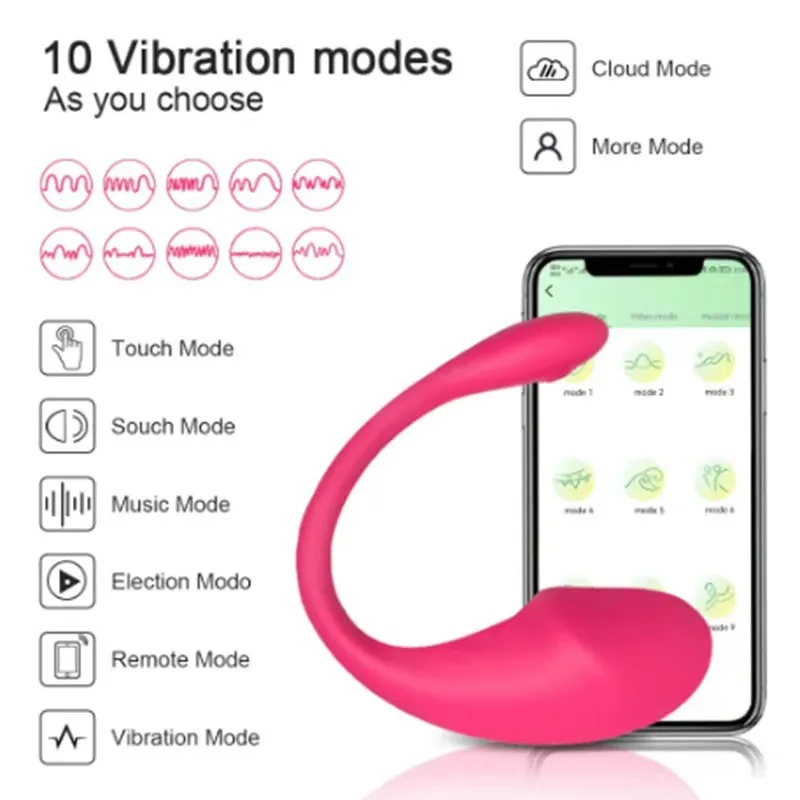 Female Sex Toys Vaginal Clitoris Vibrator Tadpole APP Wireless Vibration Egg Remote Control