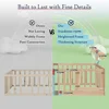 Montessori Full Floor Bed with Safety Guardrails Left/Right Install Door Kids Wood Frame Independent Sleep Space Bedtime Story 5