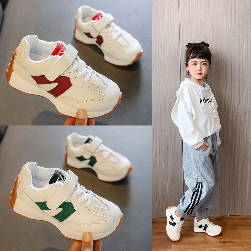 Children's Shoes Girls And Boys Toddlers Sneakers Breathable PU Leather BABY Flats Tennis Shoe Size 21~36
