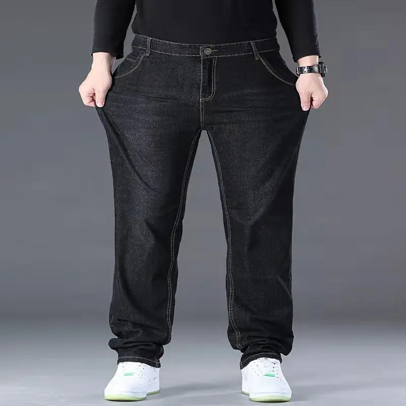 10XL Men's Classic Jeans Man Pants Oversize Plus Size FASHION JEAN Wide Leg Trousers Baggy Clothes Clothing Cargo Male Mens Slim 5