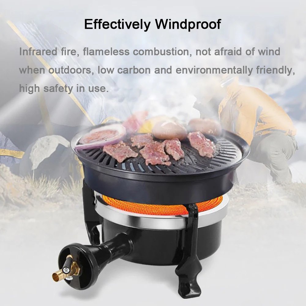 Infrared Gas Stove Portable Tourist Gas Burner Windproof