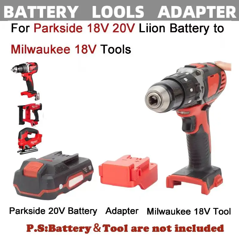 Per Adattatore Parkside Milwaukee Per Adattatore Per Strumenti Da Parkside A Milwaukee (Non Includere Strumenti E Batteria)