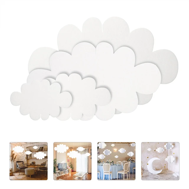 Large Artificial Cotton Clouds Decoration for Kids Ceiling Interior Cloud  Decor for Room DIY Wedding Rainbow Party Decoration