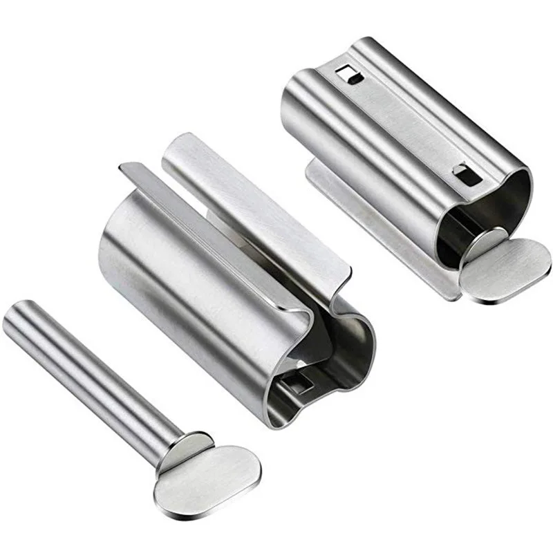Bathroom Accessories Set Rolling Toothpaste Squeezer Tube Stainless Steel Toothpaste Dispenser Toothpaste Cosmetic Storage Rack 3