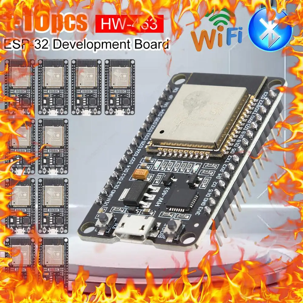 ESP-32 ESP-32S 무선 WiFi 블루투스 개발 보드 듀얼 코어 모듈(핀 포함)