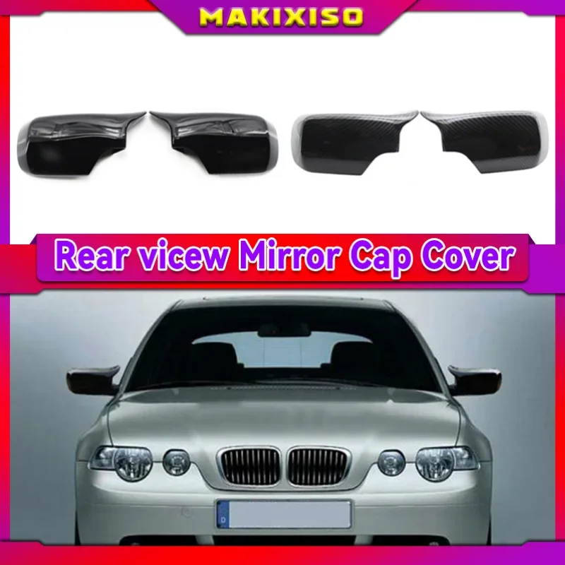 

New 2x M3 Sytle Car Side Rear View Mirror Cover Cap Shell Replacement For BMW E46 E39 1998-2005