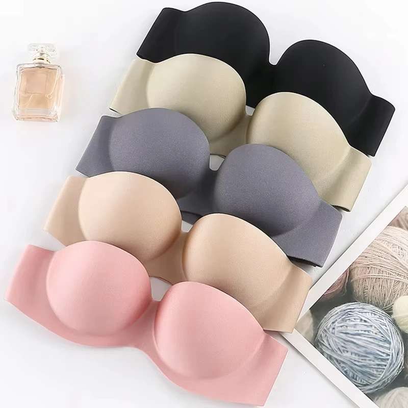 Sexy Strapless Bras Women Wireless Bralette Soft Female Underwear Ladies Seamless Bras Invisible Bra With 2pcs Straps