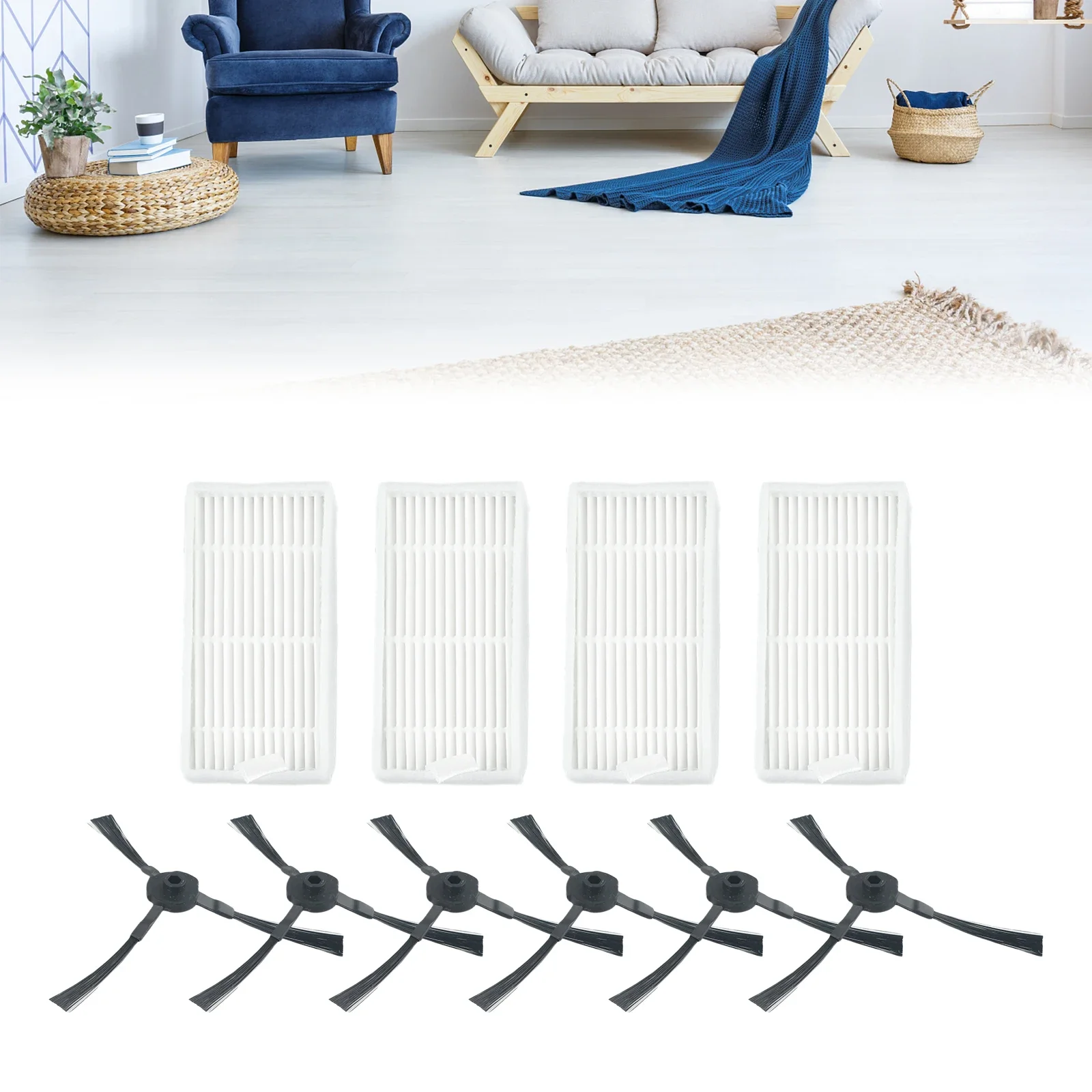 

Efficient Cleaning With The Medion Robot Vacuum - Replacement Side Brush And Filter Kit For MD 19500/19510/19511/19900