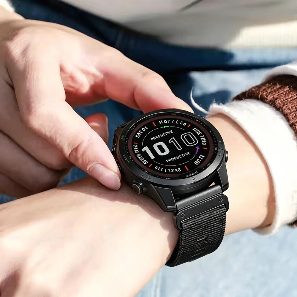 Braided Canvas Nylon Strap in QuickFit Design - Versatile Watchband