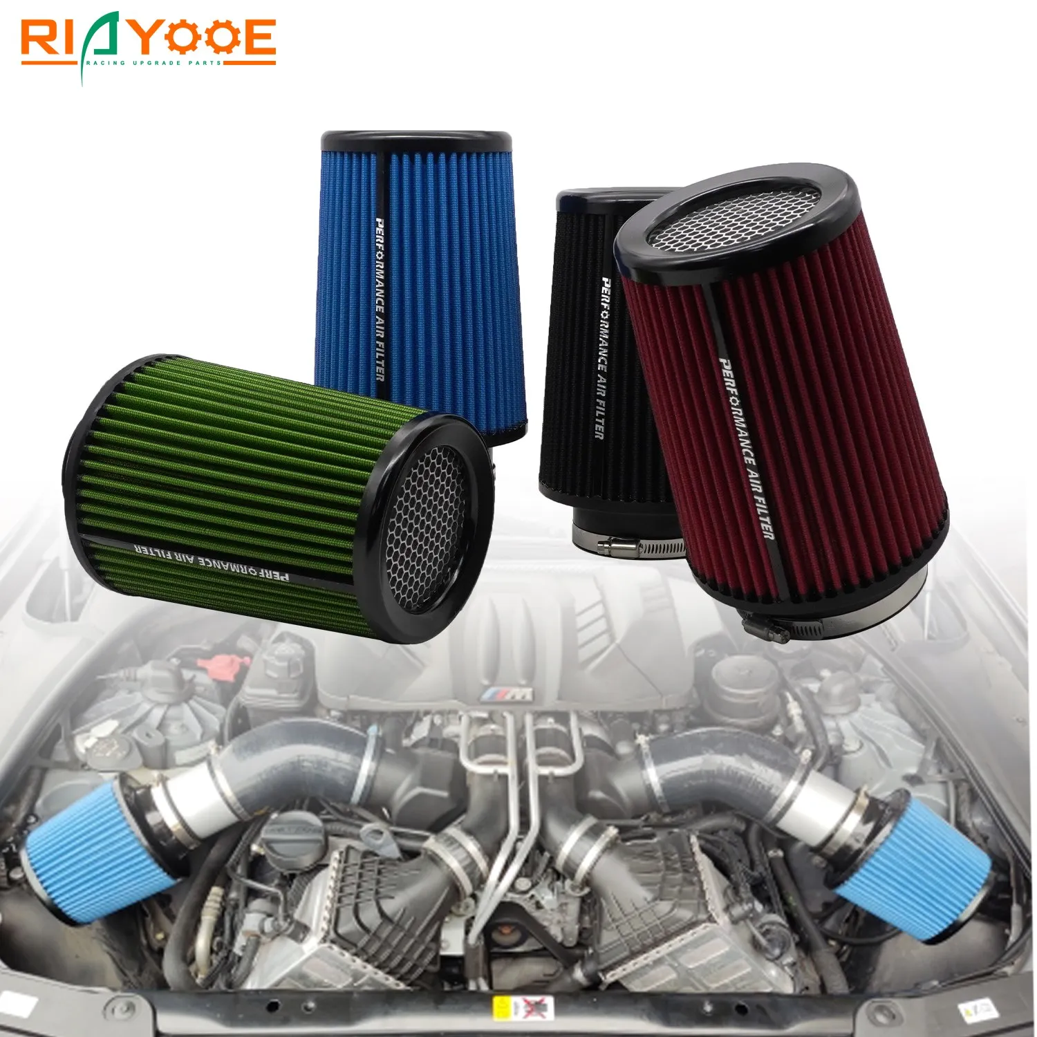 Auto High Flow Luftfilter 3 3,5 4 zoll Cold Air Intake Universal Filter  für Sport Racing Auto Motor lufteinlass 76MM 89MM 101MM - AliExpress